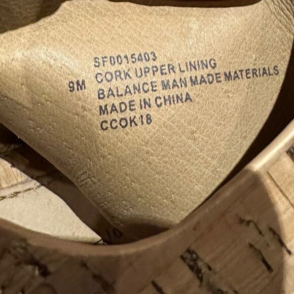 Sofft Pierz Womens Size 9 Tan Cork Chunky Heel High Heels - Picture 6 of 8